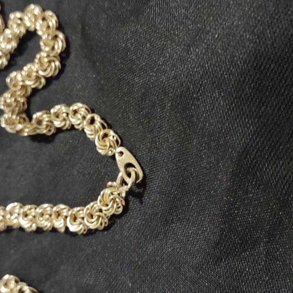 20" DIMENSIONAL FLORAL LINK 20 INCH OF 14K OVER SILVER CHAIN - Picture 2 of 5